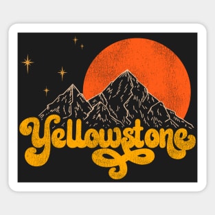 Vintage Yellowstone National Park Mid Century Distressed Aesthetic Sticker